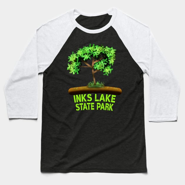 Inks Lake State Park Baseball T-Shirt by MoMido